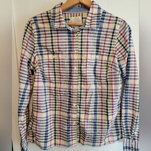 St Johns Bay Women's Classic Plaid Shirt Size M